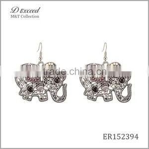 New Designs Women's Vintage Jewellery Earrings Elephant Piercing Gold Plating Drop Earrings thumbnail-5