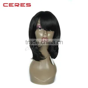 Shoulder Length Bob Wavy Natural Style Synthetic Wig thumbnail-1