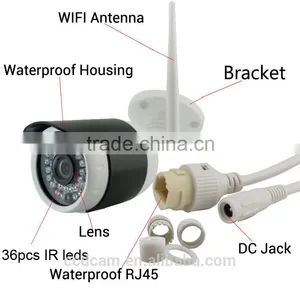 H.264 NVR Kits CCTV Wireless Camera 1.3MP Network Camera IP 2.4ghz Mini USB Wireless Camera With Receiver thumbnail-3