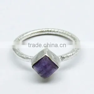Square Shape Purple Amethyst 925 Sterling Silver Ring, Silver Jewelry Wholeseller, 925 Sterling Silver Jewelry thumbnail-2