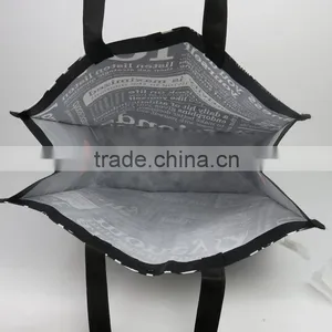 King Size Black Lululemon Reusable Tote Bag thumbnail-5
