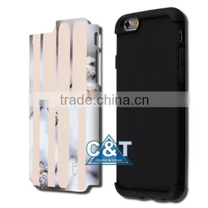 C&T Luxury Style High Quality Silicone+pc Hybrid Combo Case for Iphone6 Flower Cover thumbnail-2