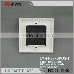 LY-FP37-BRUSH 86*86 Wall Brush Face Plate Standard Network Port Faceplate thumbnail-5