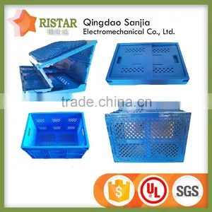 Collapsible Plastic Storage Crate Folding Crate Folding Fruit Crate thumbnail-1
