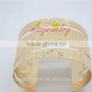 KC Gold Statement Punk Fashion Metal Hollow 0ut Wide Cuff Bangle Bracelets For Women Men for 2016 New Accessory thumbnail-4
