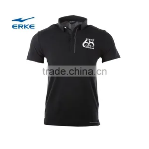 ERKE Mens Casual Micro Collar 100% Cotton Short Sleeve Polo t Shirt for Wholesale/OEM thumbnail-1
