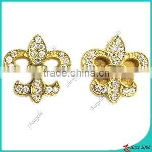 10MM Zinc Alloy Gold Lily Slide Charm thumbnail-1