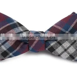 2016 Fashion Checkered Wool Cotton Self-tie Mens Bow Ties thumbnail-3