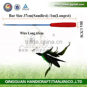 16 Years Factory Wholesale Funny Pet Cat Toys Teaser Play Wand Cat Toy With Feather thumbnail-1