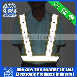 2016 Chian ODM Factory LED Refletive Vest For Road Safety At Night thumbnail-5