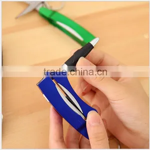 Foldable 3 in 1 Multifunctional Pen With Scissors and LED Flashlight thumbnail-2