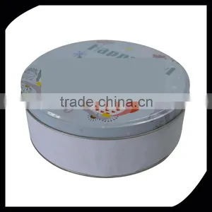 Unique Design Round First-grade Tinplate Metal Tin Box With Lid/Custom Design Promotional Round Tin Gift Box/Round Gift Tin Box thumbnail-1