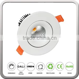 Rotatable 12W LED Downlight Cob Commercial Lighting With 3 Inch 80mm Cuthole thumbnail-1