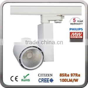 CE Certified Commercial COB Track Spot Light Led Gallery Dimmable Led Track Light 30w Rail Lights for Cloth Shop thumbnail-1