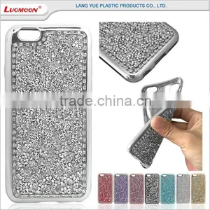 Plating Tpu Bumper Mobile Bling Diamond Back Cover Phone Case For Iphone 6 6s Plus thumbnail-1