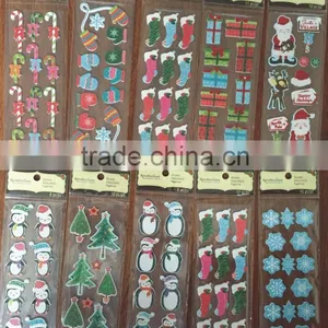 2016 Wholesale Adhesive Sticker and Waterproof Custom Design Christmas Paper Sticker thumbnail-1