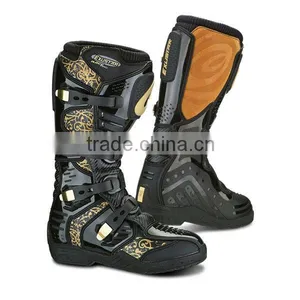 Hi-tech Microfiber Leather Motorcycle Black Boots thumbnail-2
