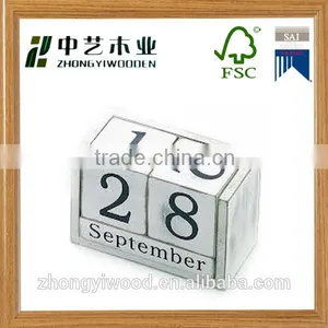 Tabletop Decoration Elegant Handmade Custom Wooden Perpetual Calendar thumbnail-6