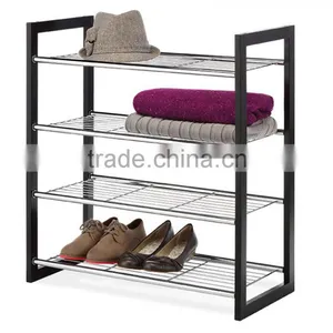 4 Tier Stackable Shoe Rack thumbnail-1