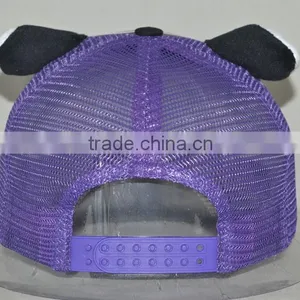 Guangzhou Hat Factory Professional Custom 100% Cotton Cute Cartoon Hippo Shape Trucker Cap thumbnail-3