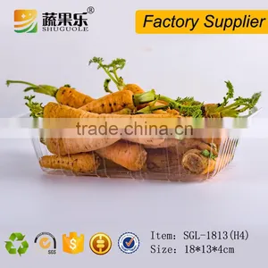 Transparent PET Blister Plastic Disposable Tray for Mashroom thumbnail-4