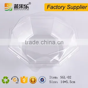 Clear Plastic Take Away Salad Bowl/ PET Clamshell Box for Fruit thumbnail-5