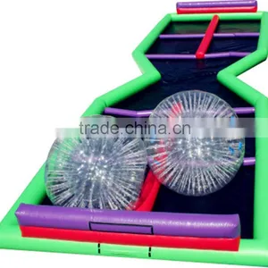 20m Long Inflatable Zorb Ball Track, Customize Large Inflatable Lane for Zorb Ball thumbnail-1