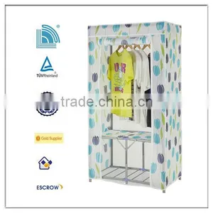 2014 Made in China Factory Supply Large Portable Wardrobe Organizer Cloth Storage Closet thumbnail-1