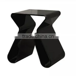 Acrylic End Table With Magazine Rack thumbnail-1