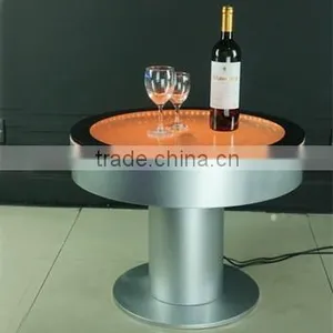 Beautiful Battery Driver Round Bar Table ,Fantastic LED Light and Water Bubble Moving Table thumbnail-1