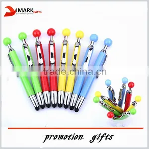 2016 Stylus Touch Pen With Ball Top/metal Clip Touch Pen/multicolor Barrels Stylus Pen thumbnail-1