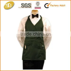V-Neck Apron With Center Divided Patch Pocket Hotel Uniform thumbnail-4