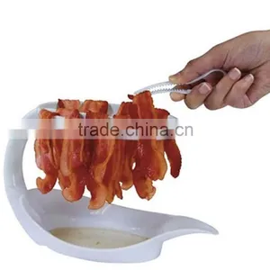 High Quality Essential Kitchen Bacon Genie Plastic Eco Microwave Baking Magic Grill Pan thumbnail-1