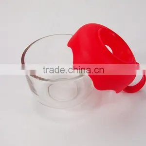 Cheap Red Glass Teapot Sets With 4 Cups and Plastic Holder thumbnail-5