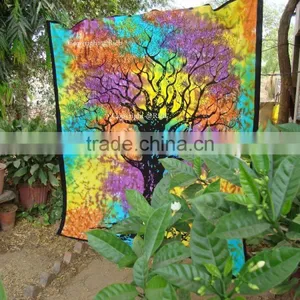 Tree of Life Bohemian Wall Tapestries Ombre Hippie Indian Mandala Tapestry thumbnail-4