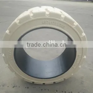 Battery Forklift Truck Tyre 533.4x203.2x381mm Press on Front Wheel Solid Tyre 21*8*15 thumbnail-5