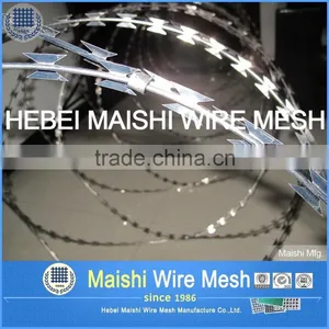 Hot Diped Galvanized Razor Barbed Wire (z)/Prison Barbed Wire thumbnail-1