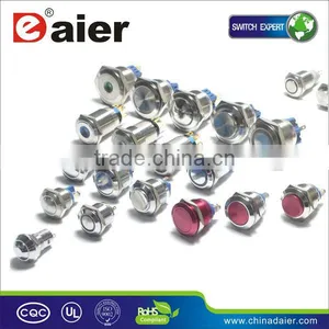 Daier 16mm Illuminated DOT Led Push Button Switches Push Button Switch Waterproof 120v thumbnail-1