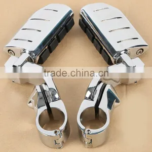 Chrome 360 Degree Adjustable Highway Footpeg Footrests For 32mm thumbnail-5