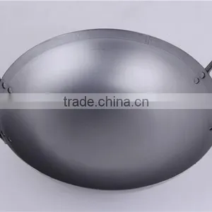 Hand Hammered 12 13 14 15 16 Inch Coating Carbon Steel Wok thumbnail-4
