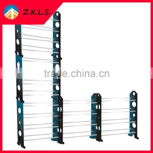 10 Layer Free Assembly Cheap Plastic Shoe Rack thumbnail-4