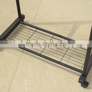 Vivinature Metal Double Pole Clothes Hanger Dryer With Wheels Drying Rack thumbnail-4