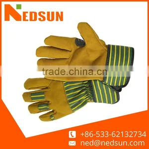 New Type Durable Leather Safety Glove for Working thumbnail-1