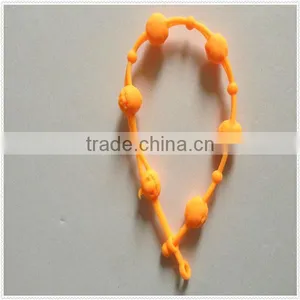 Glow in Dark Silicone Beads Bracelet thumbnail-1