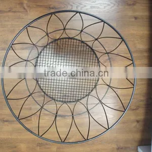 Metal Wire Laundry Basket, Black/white thumbnail-3