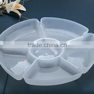 Round Plastic Divided Food Serving Tray/plate thumbnail-1