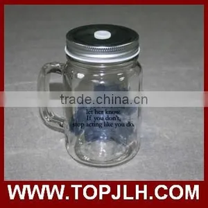 430 ml Creative Juice Drinking Mug Glass Mason Jar thumbnail-4