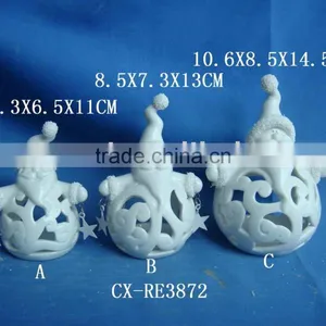 White Porcelain Candle Holder as Universal Christmas Gifts, Best Ceramic Gifts for Children thumbnail-1