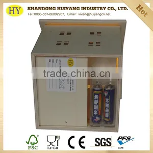 House Shaped Custom Unfinished LED Wooden Lantern thumbnail-2