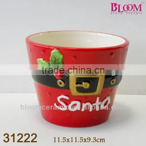Ceramic Cheap Christmas Plant Pots thumbnail-1